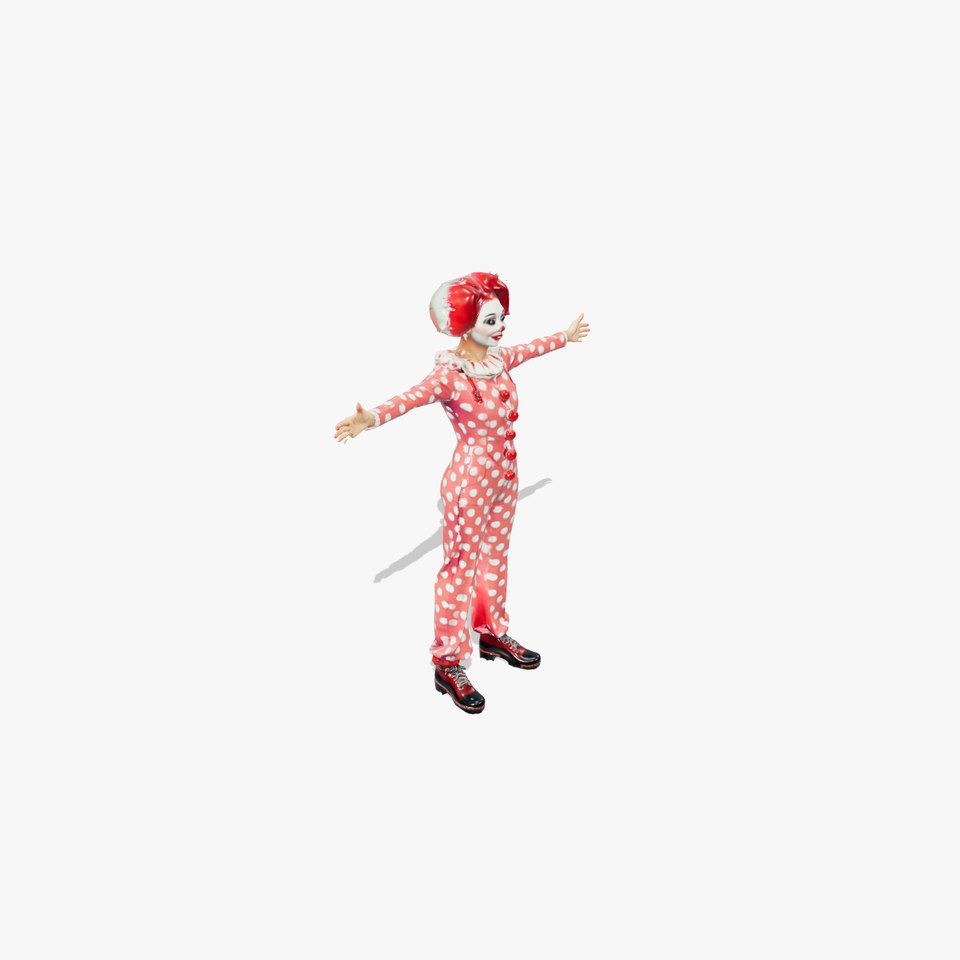 Red Polka Dot Clown model pack